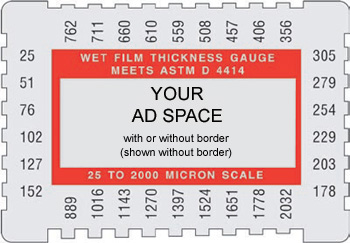 Calling Card Wet Film Thickness Gauge